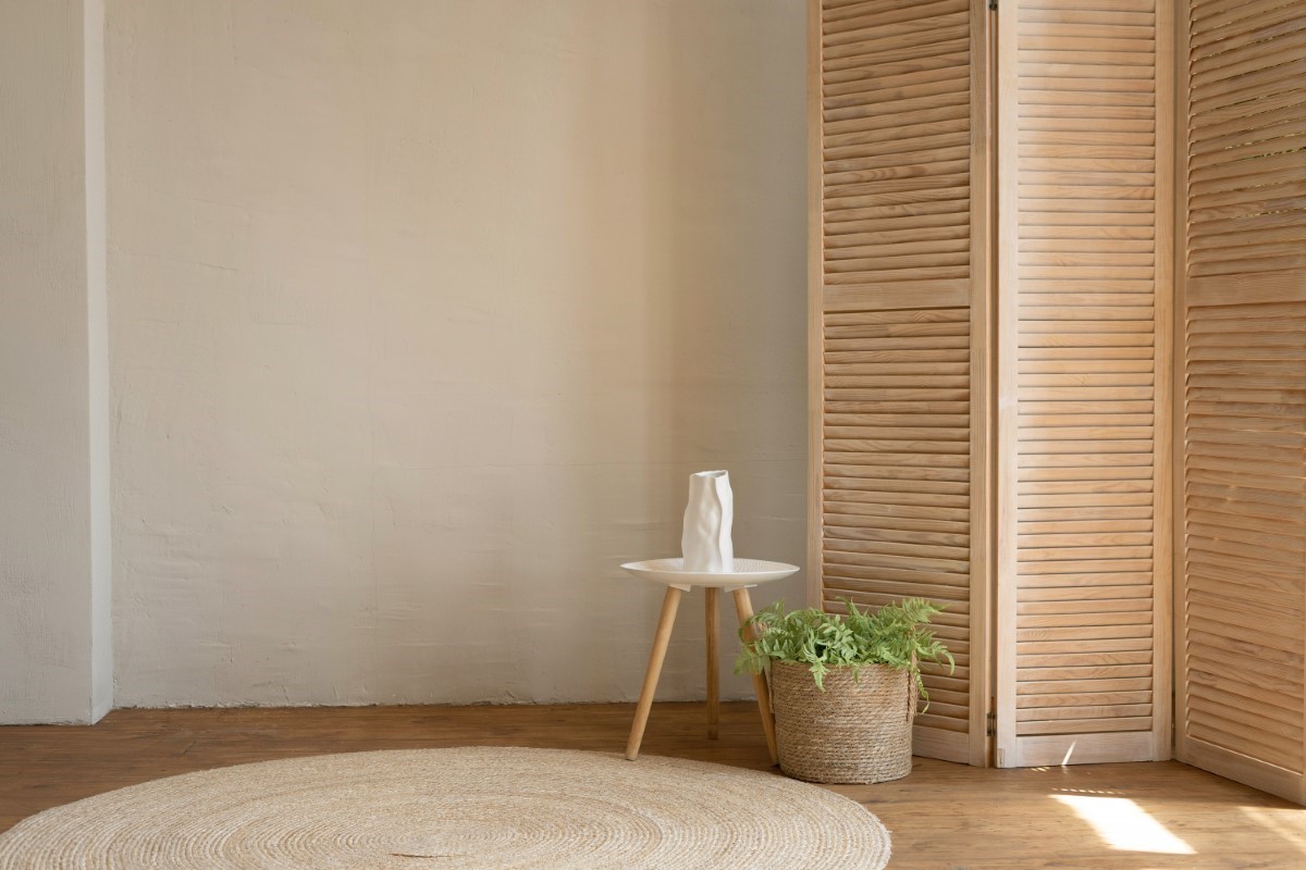 paravent en bois naturel