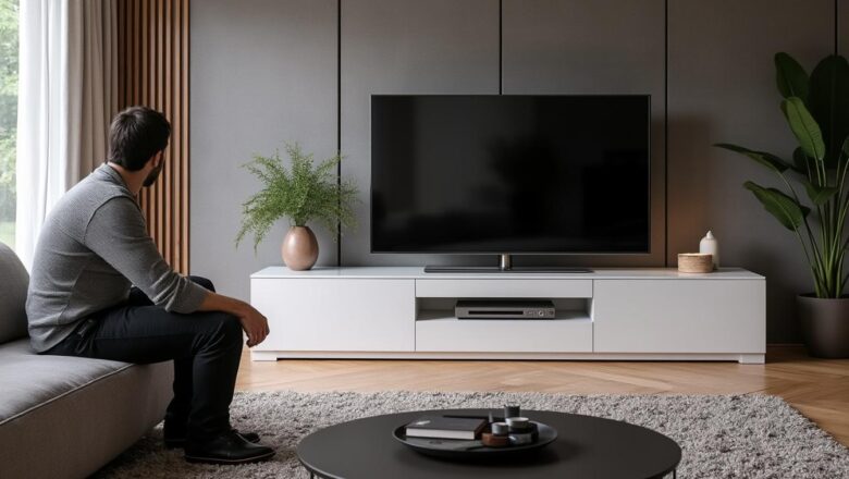 Comment intégrer un meuble TV design blanc laqué Cavalli dans votre espace de vie ?