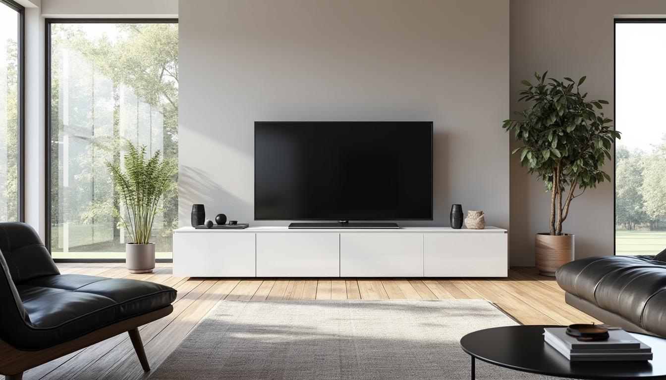 découvrez comment intégrer harmonieusement un meuble tv design blanc laqué cavalli dans votre espace de vie. découvrez des conseils décoratifs et des idées inspirantes pour sublimer votre intérieur tout en ajoutant une touche d'élégance et de modernité.