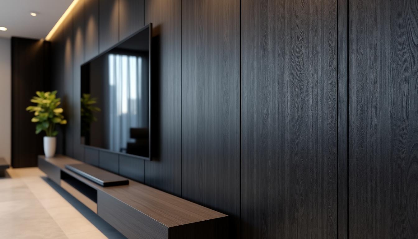 découvrez des idées créatives pour concevoir un mur tv saisissant avec une palette noire. transformez votre espace avec des designs innovants qui capteront toutes les attentions et donneront du caractère à votre salon.