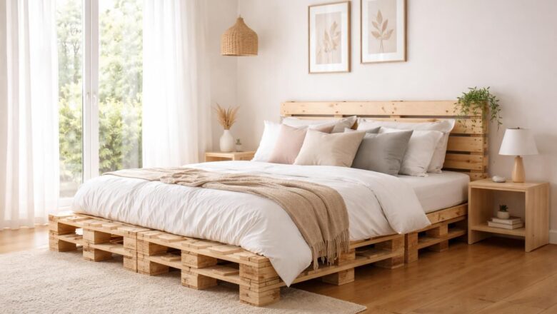 Lit sur palettes confortable : nos conseils pour réussir votre sommier DIY