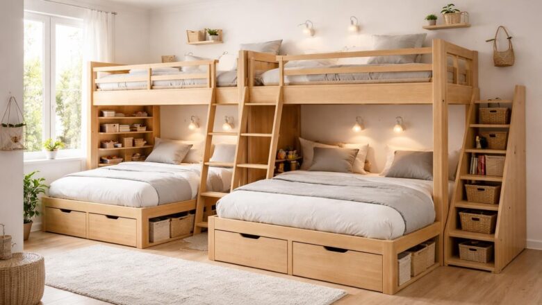 Maximiser le rangement avec un lit superposé 4 places : astuces et idées