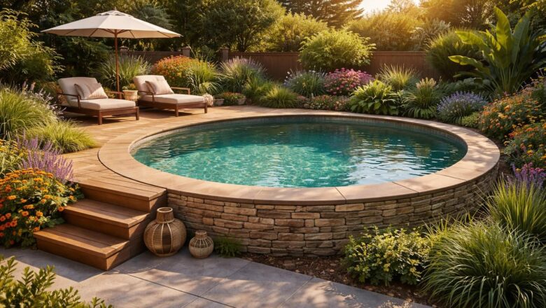 Piscine semi-creusée : le compromis idéal entre esthétique et budget