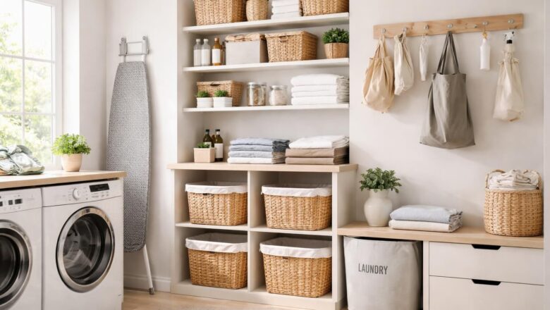 Rangement du linge à repasser : nos astuces pour une buanderie organisée