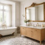 Salle de bain mélange ancien et moderne : réussir le choc des époques