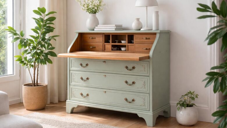 Secrétaire ancien relooké : nos astuces pour moderniser un meuble de famille