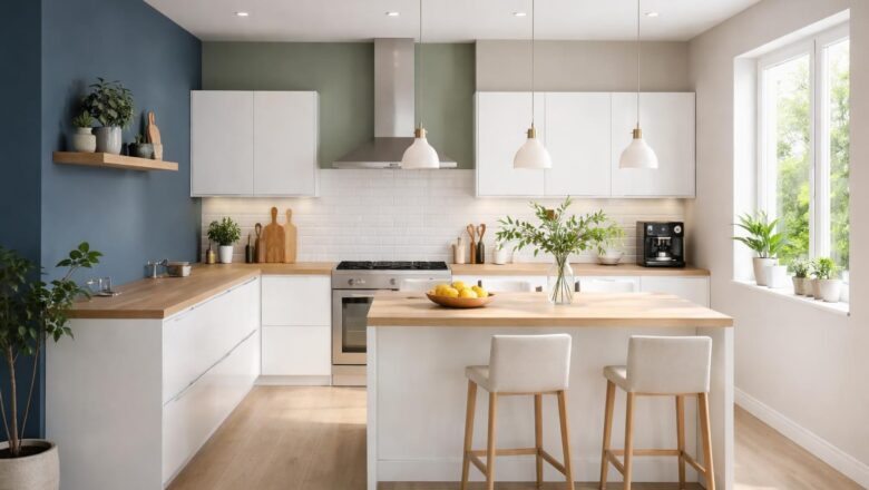 Cuisine blanche : quelle couleur de murs choisir pour donner du relief ?