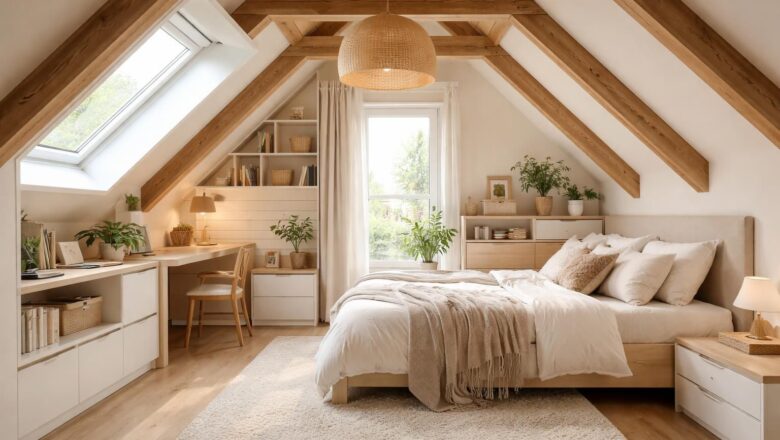 Relooking chambre mansardée : optimisez chaque recoin sous les toits