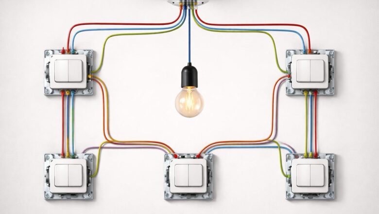 Schéma électrique : comment brancher un va-et-vient avec 4 interrupteurs