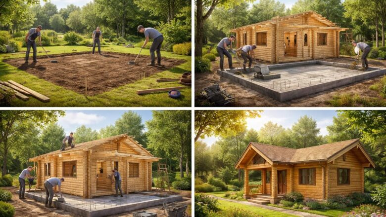Les étapes pour construire un chalet en bois dans son jardin privé