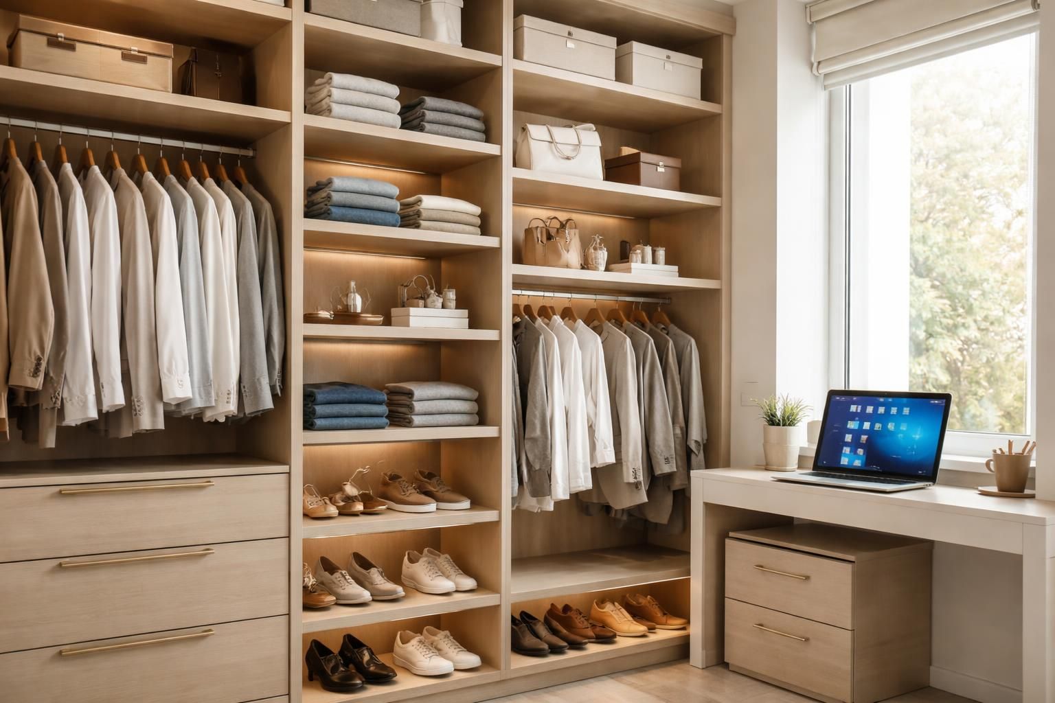 découvrez comment organiser efficacement votre dressing en utilisant des modules et rangements adaptés, avec des conseils pratiques sur une tablette windows 10.