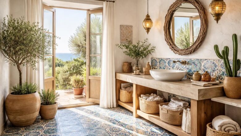 Salle de bain de style méditerranéenne : nos idées pour une déco ensoleillée