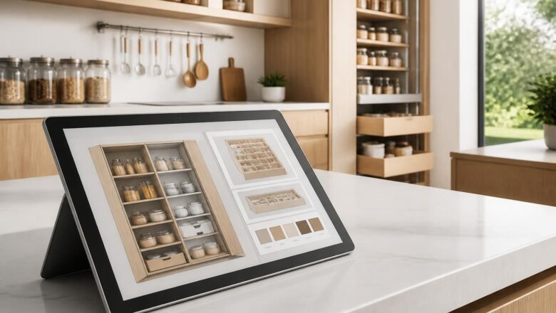 Cuisine : implantation et rangements sur tablette tactile Microsoft